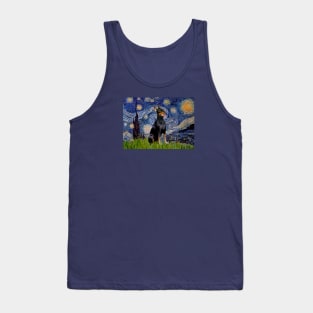 Starry Night Adaptation with a Doberman Pinscher Tank Top